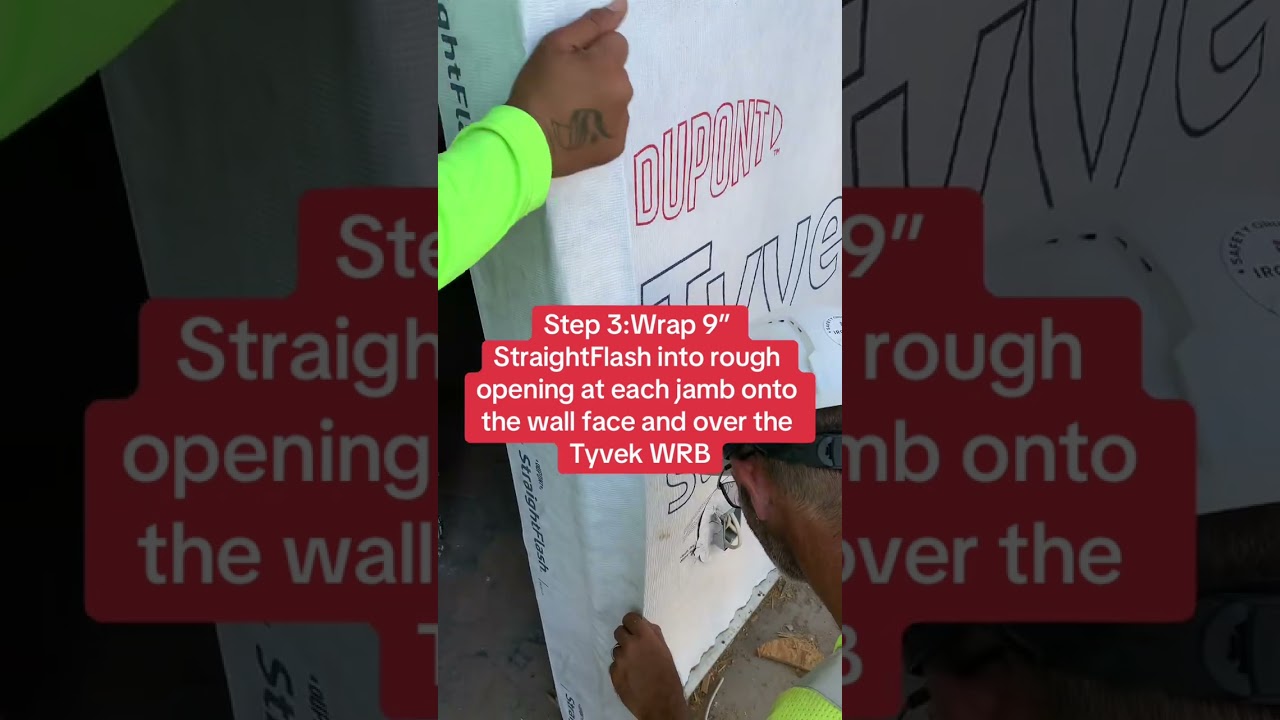 Wrap the Cavity Method for Non-Flanged Door AFTER Tyvek Installed