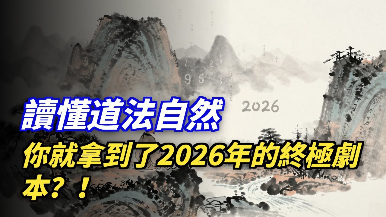 讀懂了&ldquo;道法自然&rdquo;，你就懂了2026：允許一切發生，做一個&ldquo;旁觀者&rdquo;，而不是&ldquo;入戲者&rdquo;。