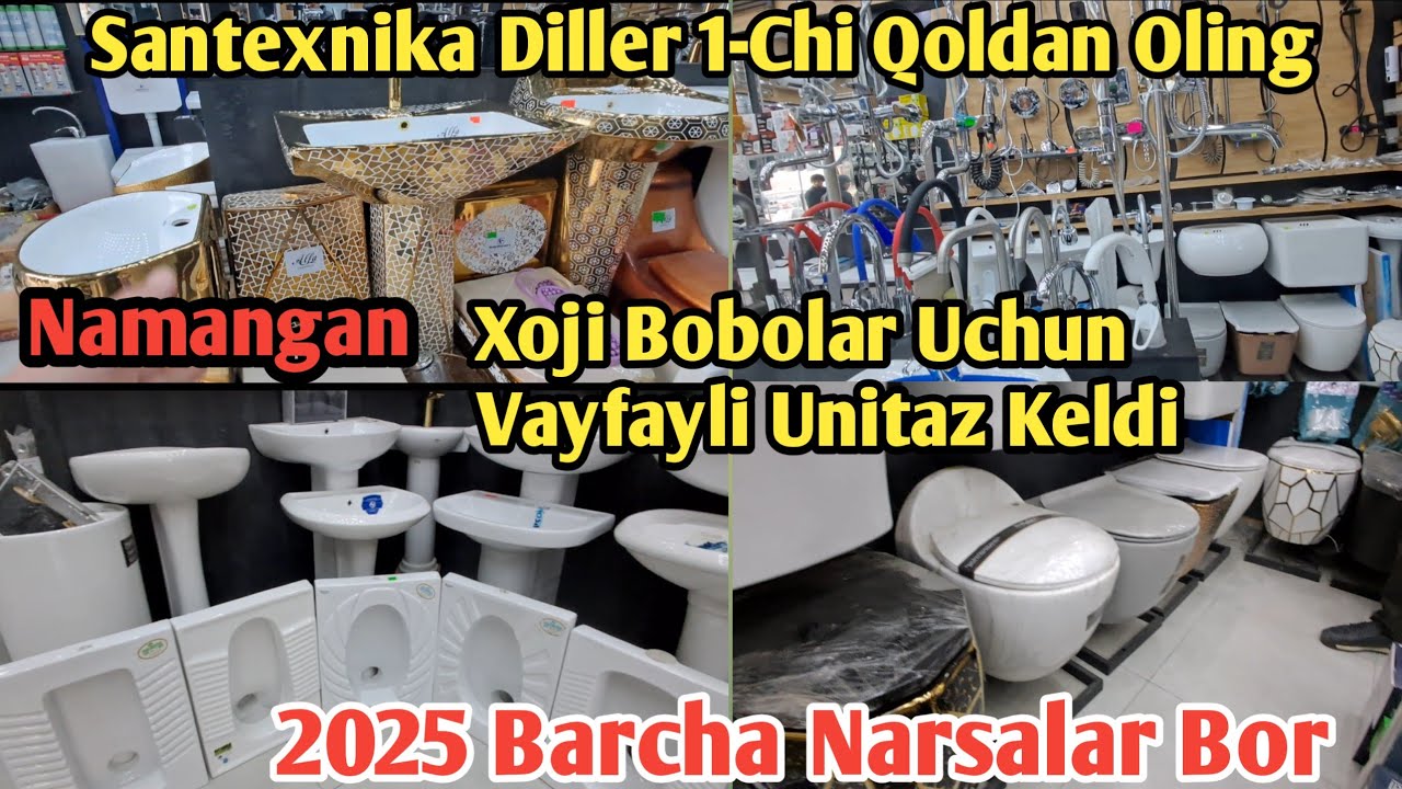 Сантехник Тавар Нархлари 2025. Ак,илли унитаз Хожи Оталар учун. Янгилик жуда катта оптим таварлар.
