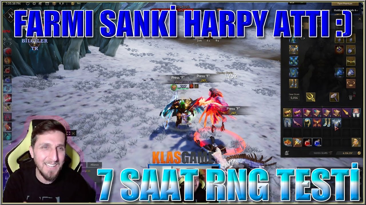 Warrior ile 7 Saat Cunning Harpy Farm AMAA Benmi Farm ATtım Harpy mi Bilmiyorum- Sesli Bilgiler TR