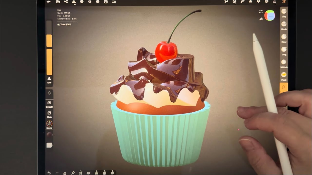 Cupcake in Nomad Sculpt Real Time #nomadsculpt