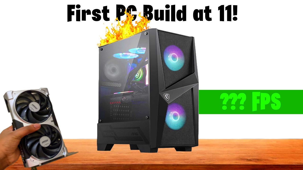 Building my First Gaming PC at 11 Years old - RTX 5060 + i7 12700kf