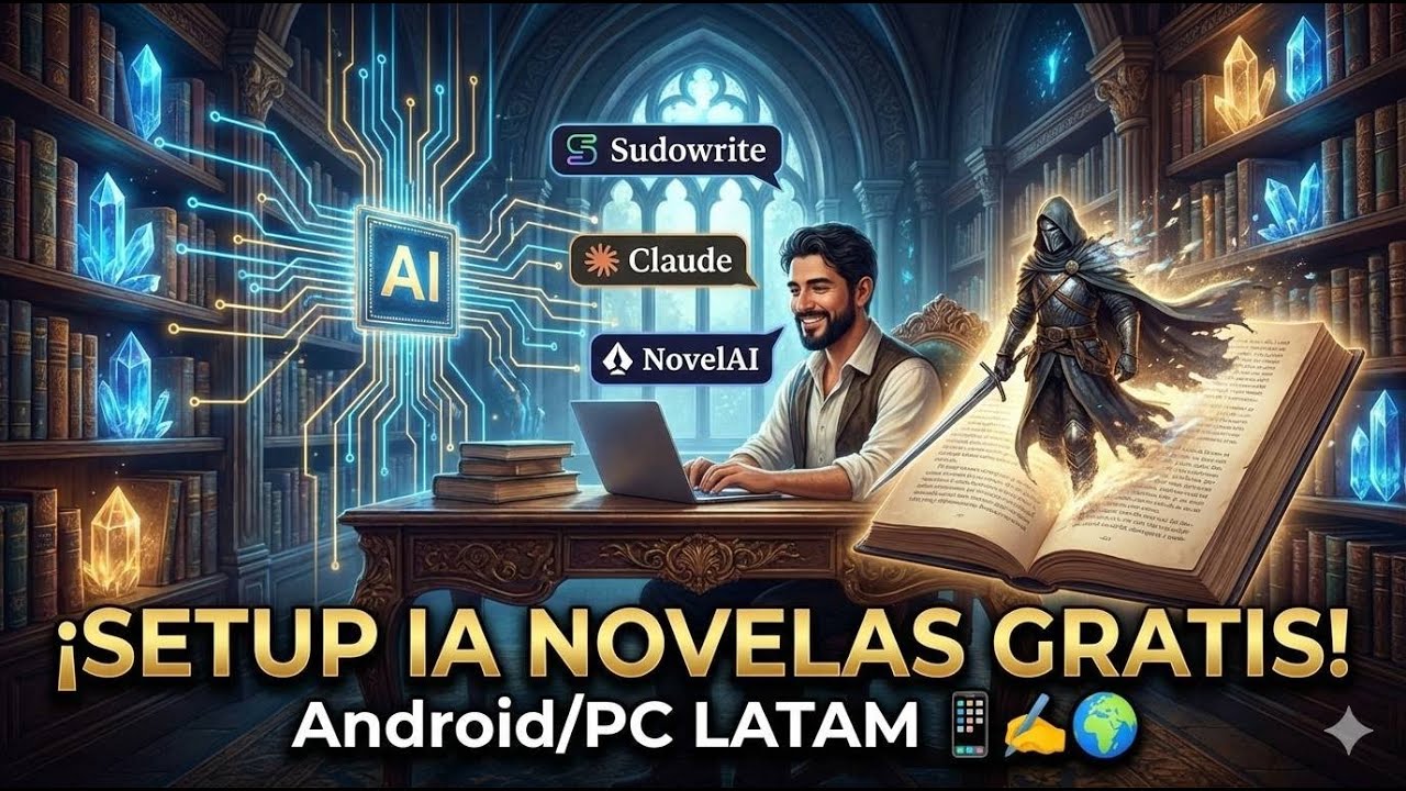 &iexcl;Configura IA GRATIS para producir Novelas: Sudowrite + Claude en Android/PC LATAM!