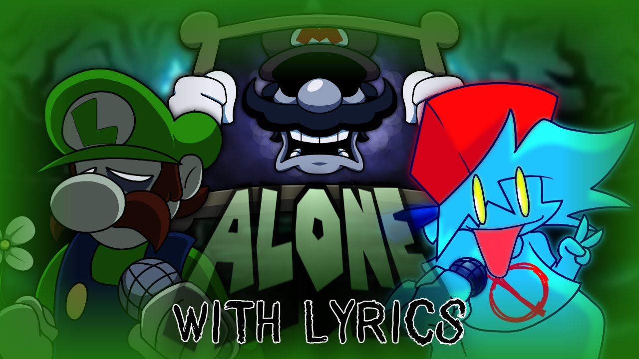 Fnf Alone WITH LYRICS | VS Mario's Madness Cover | Awesomely Autistic