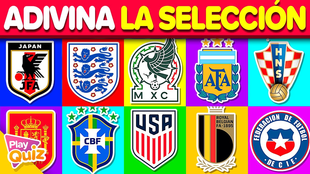 ¿Puedes ADIVINAR la SELECCIÓN por su ESCUDO? ⚽️🤔 (Solo el 1% acierta la última) | Play Quiz Trivia