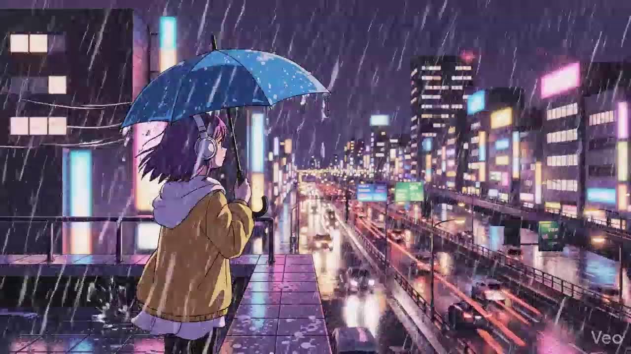 Tokyo Neon Rain 🌧️ Lofi Chillhop Study Session
