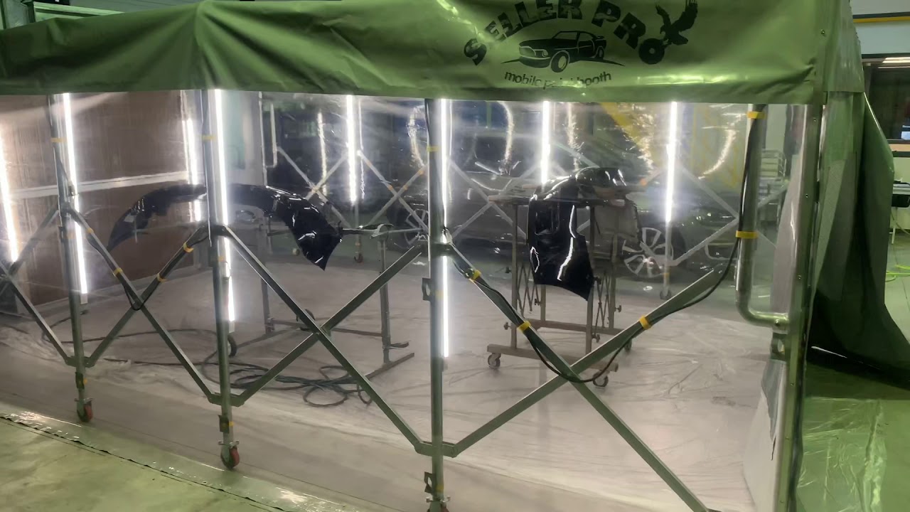 Cabine peinture rétractable démontable paint booth