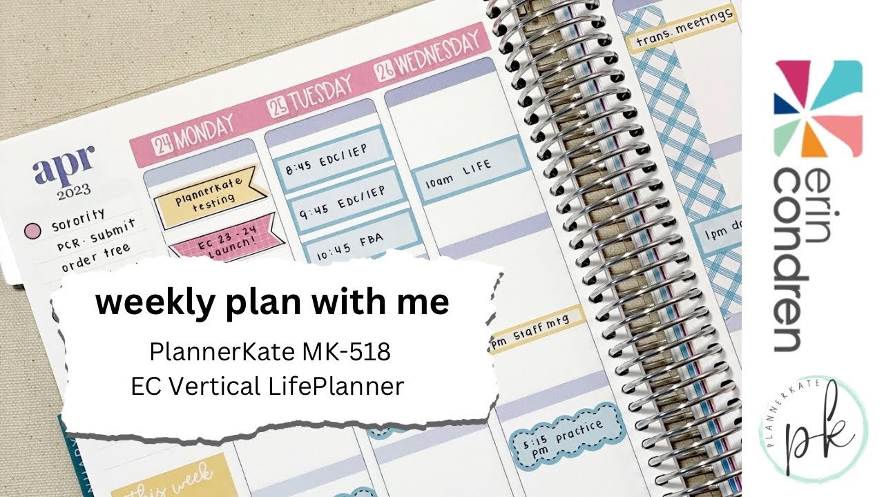 Erin Condren Vertical LifePlanner | Plan with Me April 24 - April 30