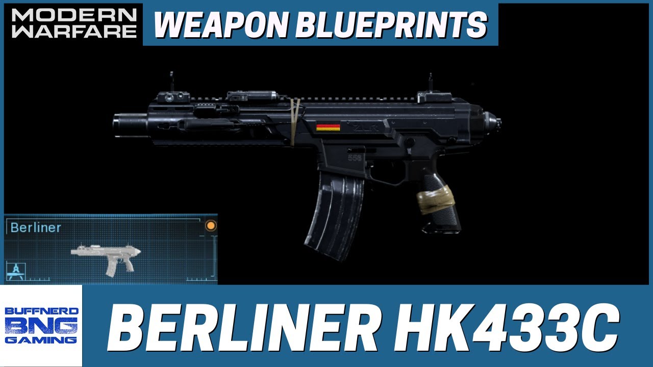 Berliner HK433C Weapon Blueprint  - Call Of Duty Modern Warfare