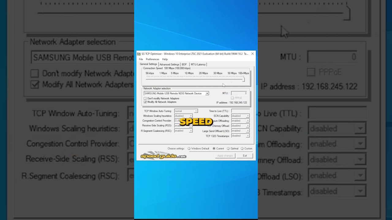 Use TCP Optimizer for better ping and wifi speeds