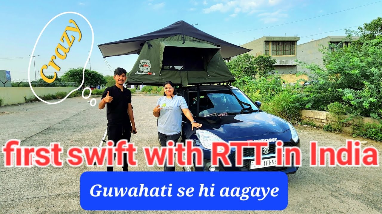 swift roof top tent first swift rtt in india #swift #marutiswift #camping #overlanding #rooftoptent