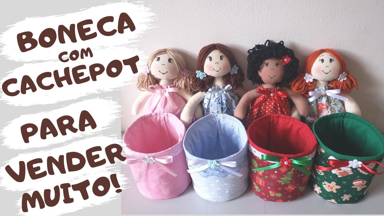 ♡ BONECA COM CACHEPOT FAÇA E VENDA MUITO! [PASSO A PASSO]