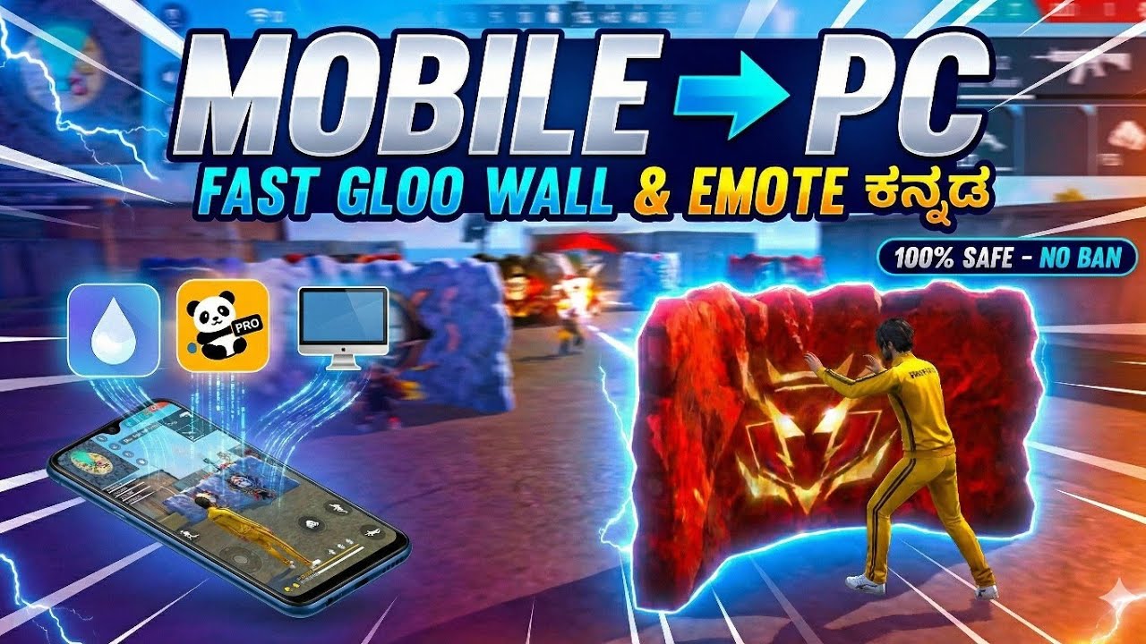 Free fire Macro Settings Android - Panda Touch Pro Settings Kannada - Fast emote Gloo Wall AWM UMP 💀
