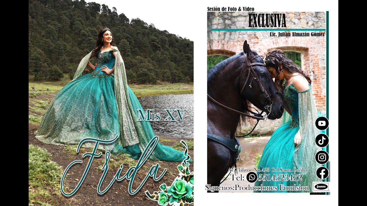 Quinceañera Frida sesion de fotos a caballo