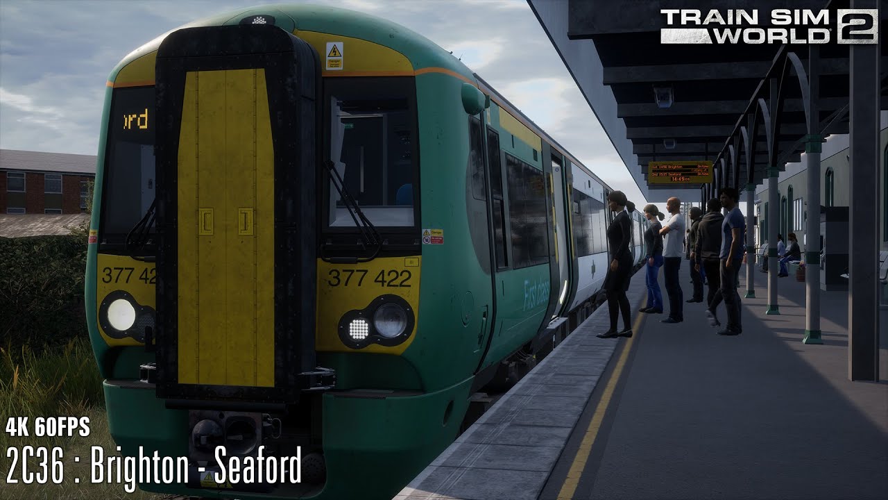 2C36 : Brighton - Seaford - East Coastway - Class 377 - Train Sim World 2