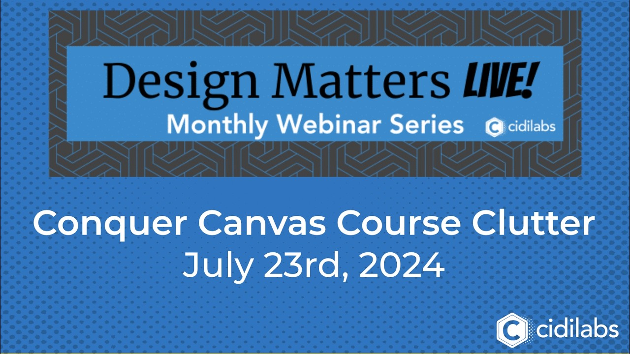 Design Matters LIVE! Conquer Canvas Course Clutter