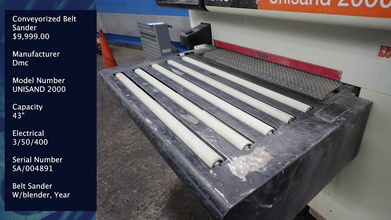 Unisand 2000 Belt Sander at HGR Industrial Surplus