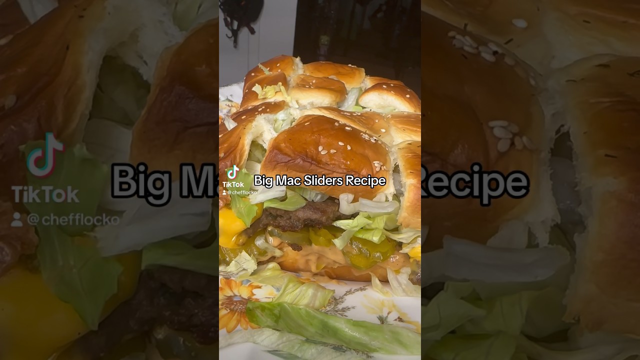 Big mac sliders recipe #sliders #bigmacrecipesauce #bigmac #fyp #recipe #foodie #cooking #dinner