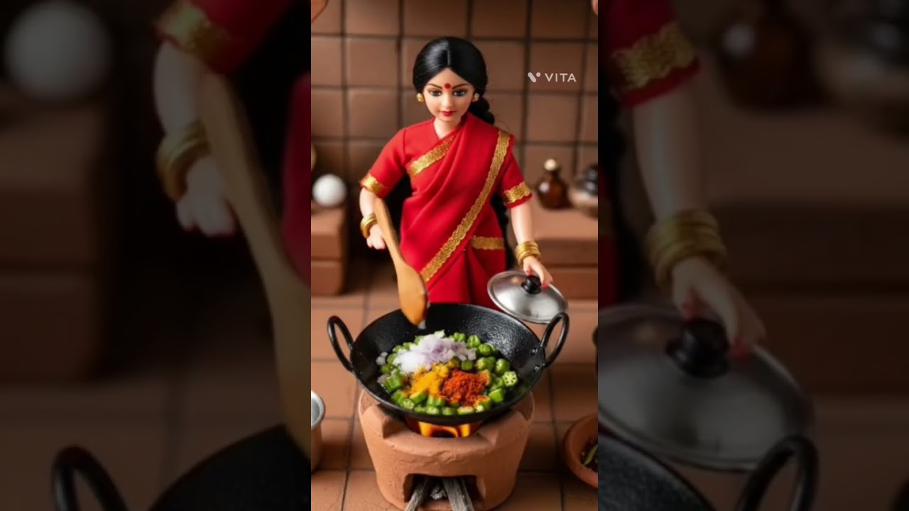 Miniature doll Cooking food #shortvideo #minituredoll #ytshorts #food #funshorts #ai animation