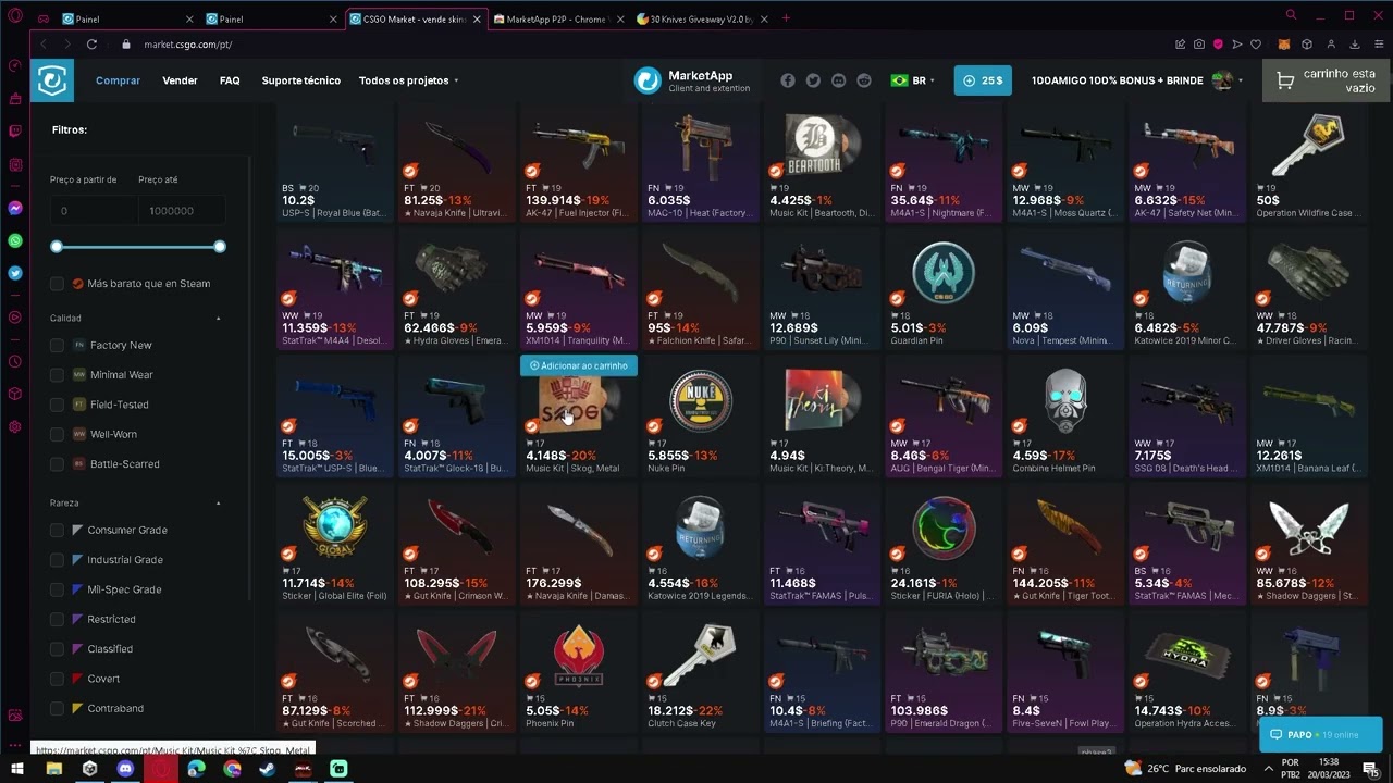 como VENDER suas SKINS ou COMPRAR DIRETO no PIX! MARKET.CSGO - TUTORIAL DEPOSITO & SAQUE.