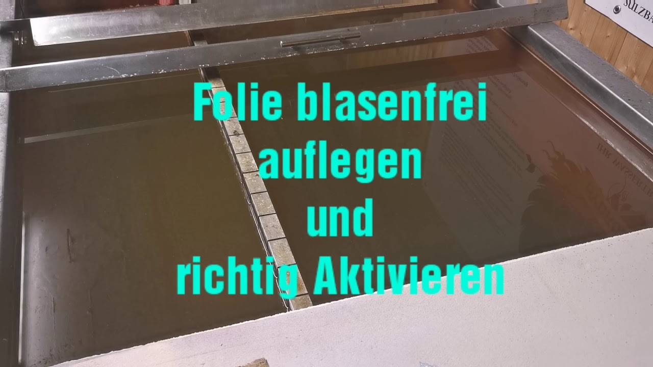 Wassertransferdruck - blasfrei Folie auflegen und aktivieren