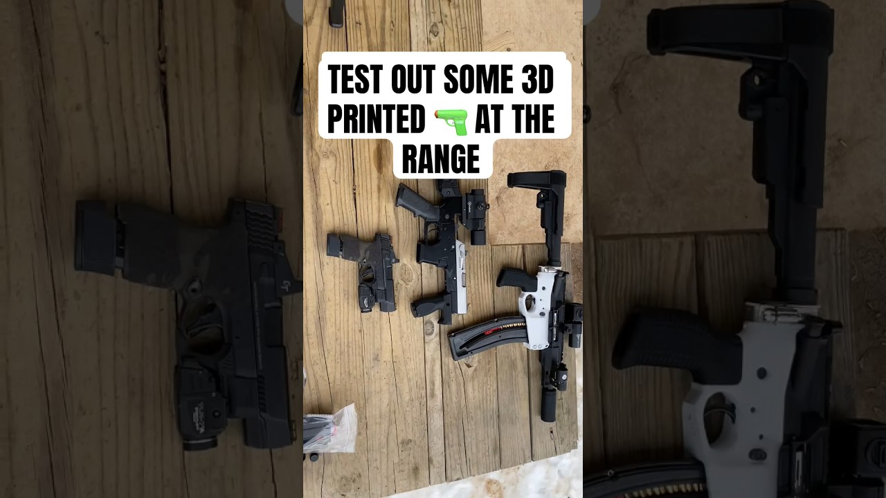 3D PRINTED 🔫 RANGE DAY SHOOTING😈 #firearms #guns #2a #3dprinting #shooting #ar15 #ar15pistol #fun