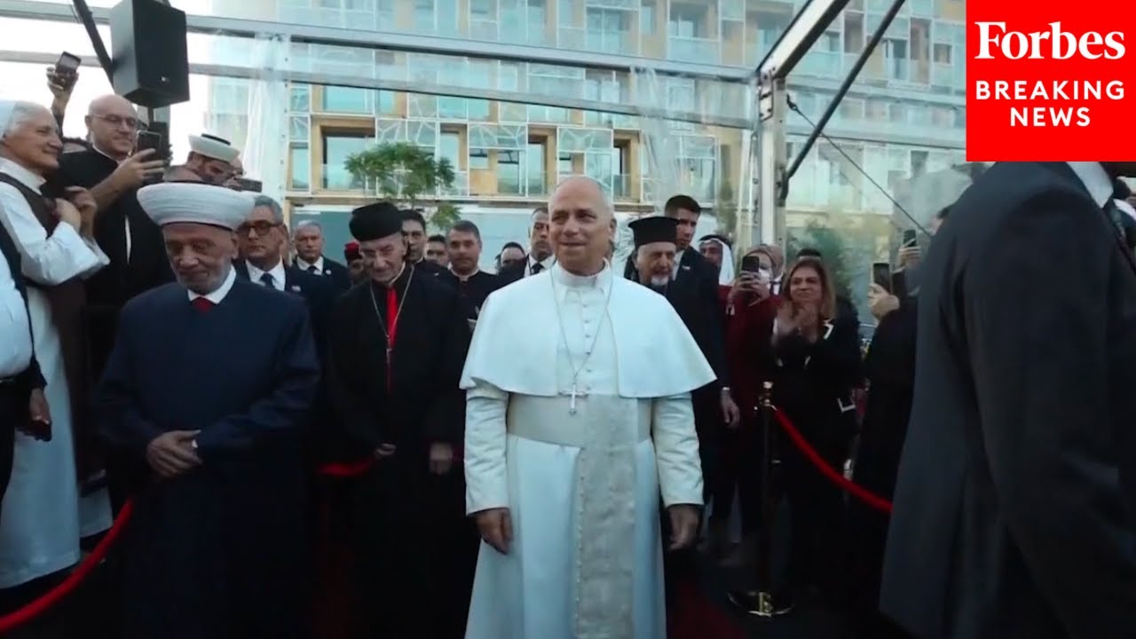 Pope Leo XIV Meets With Religious Leaders At Beirut's Martyrs' Square During Trip In Lebanon