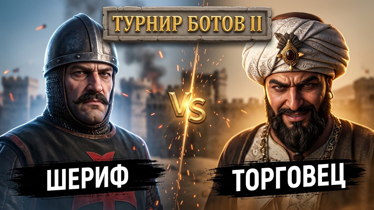 Stronghold Crusader Definitive Edition - Турнир ботов II. 1/16 финала. #12 Шериф vs Торговец