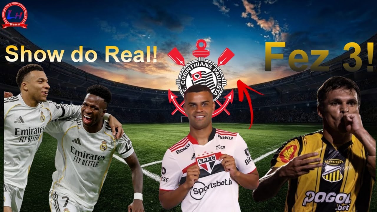 Show de Vinícius Jr na Champions, Robson faz 3 contra o Palmeiras, Alisson no Corinthians e +