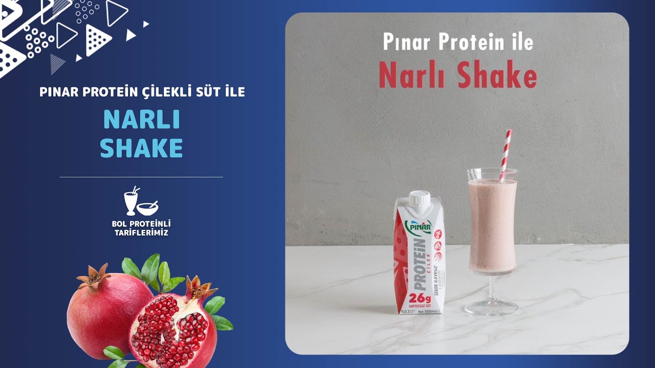 Pınar Protein Süt ile Narlı Shake Tarifi