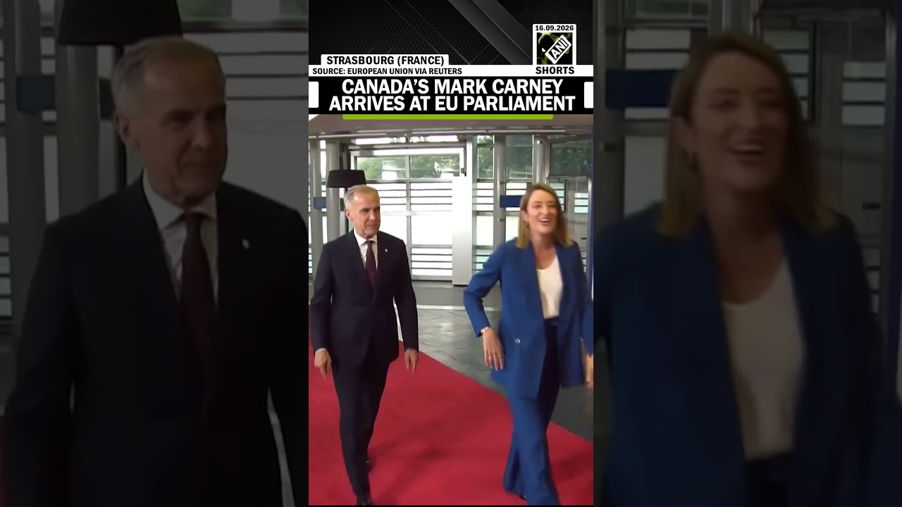 Watch! Canada&rsquo;s Mark Carney arrives at EU Parliament ahead of State of European Union address