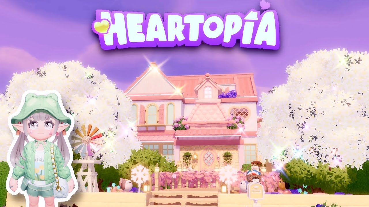 I Built a Pink Cozy House in Heartopia!