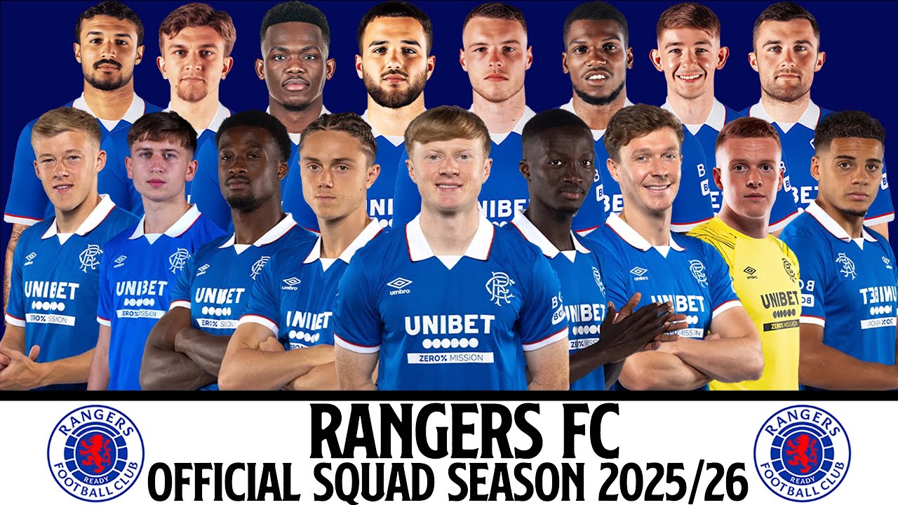 Rangers FC Official Squad Season 2025/26 | Europa League Squad 2025/26 | Scottish Premiership 25/26