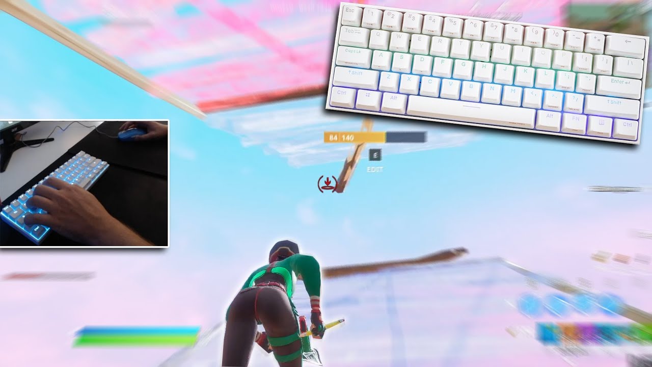 Anne Pro 2 Keyboard ASMR 🤩 Satisfying Keyboard and Mouse Sounds Chill Fortnite Zone Wars Gameplay! 🏆
