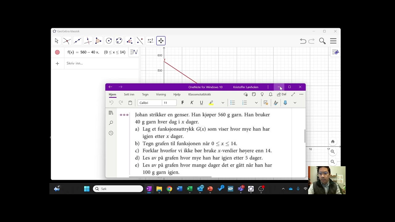 Begrense graf i geogebra