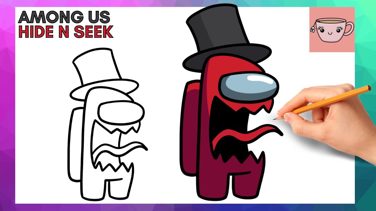 How To Draw Impostor from Among Us - Hide N Seek | Easy Step By Step Drawing Tutorial
