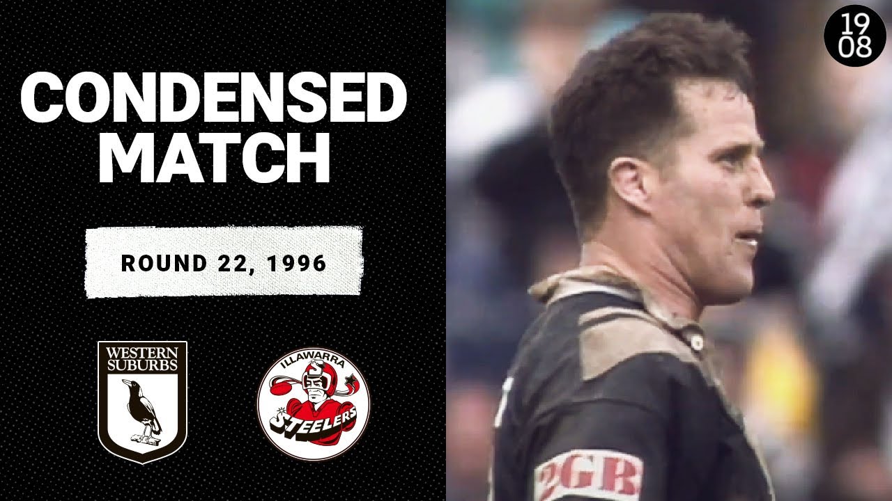 Western Suburbs Magpies v Illawarra Steelers | Round 22, 1996 | Condensed Match | NRL