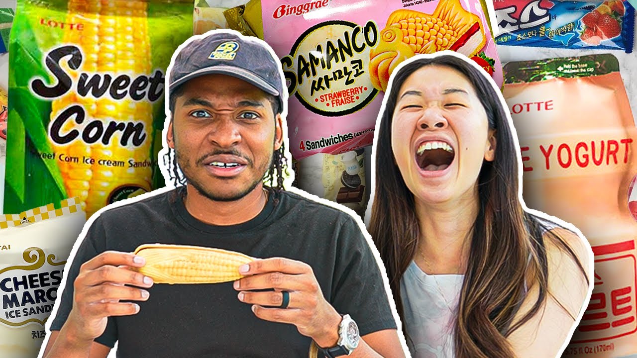 My Husband Tries Korean Ice cream From H-Mart For The First Time