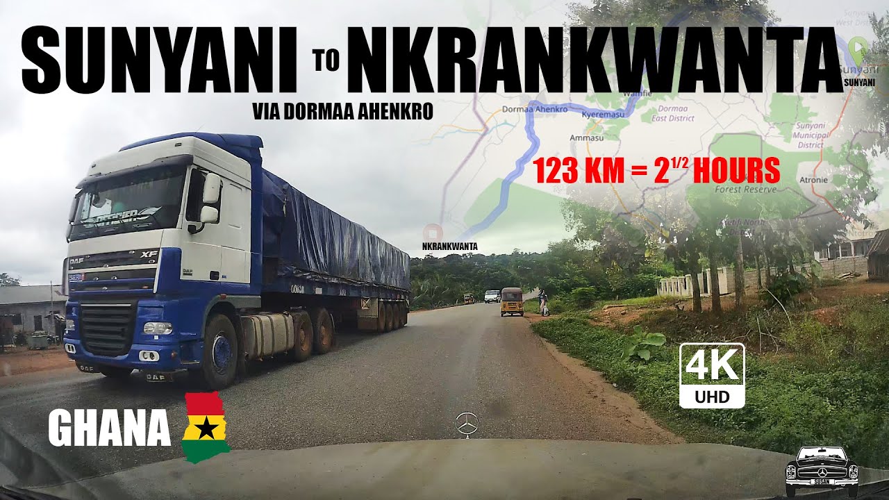Sunyani To Nkrankwanta Road Travel Via Dormaa Ahenkro in Ghana 4K