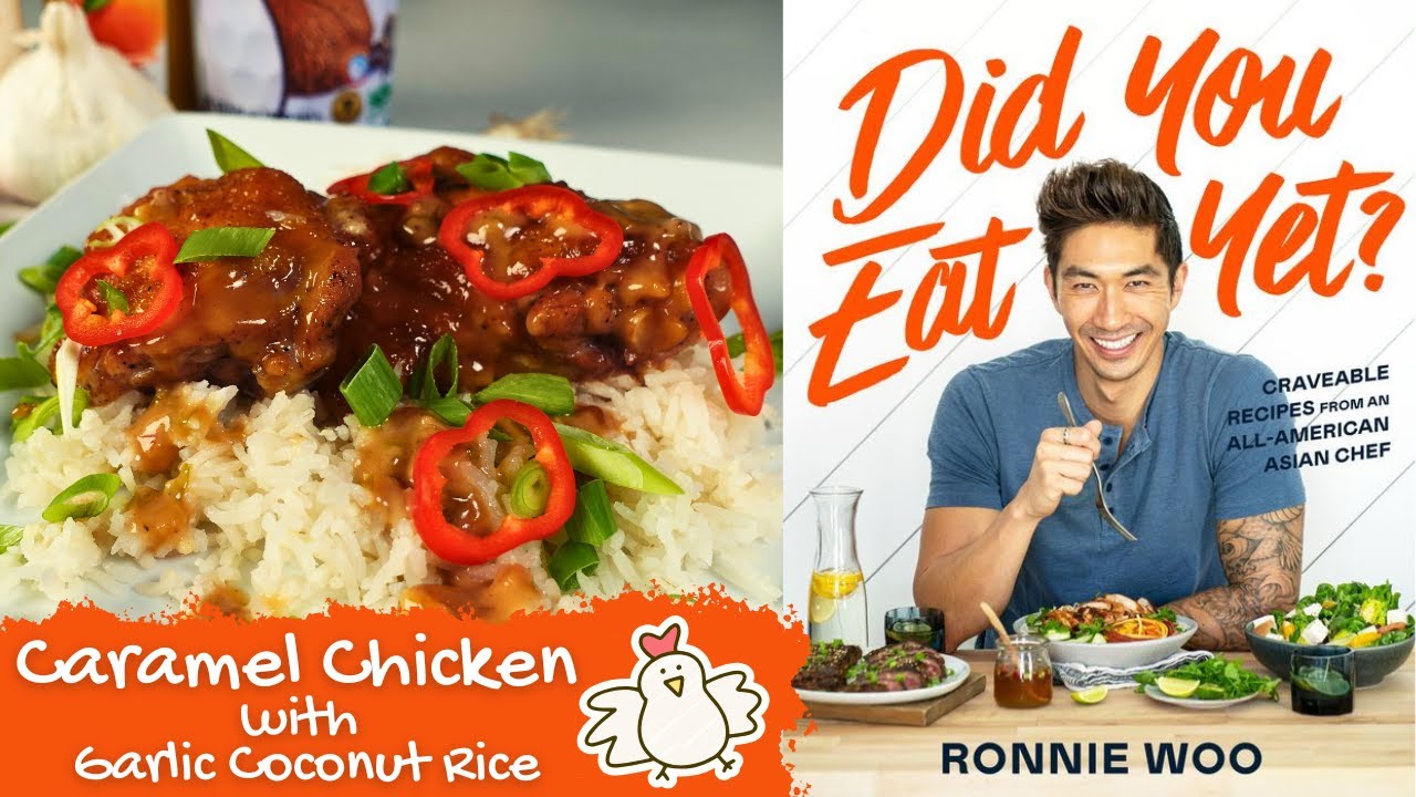 Caramel Chicken with Garlic Coconut Rice - Did You Eat Yet?