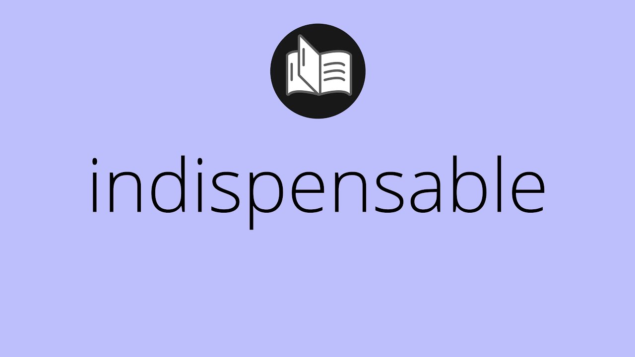 Que significa INDISPENSABLE &bull; indispensable SIGNIFICADO &bull; indispensable DEFINICI&Oacute;N