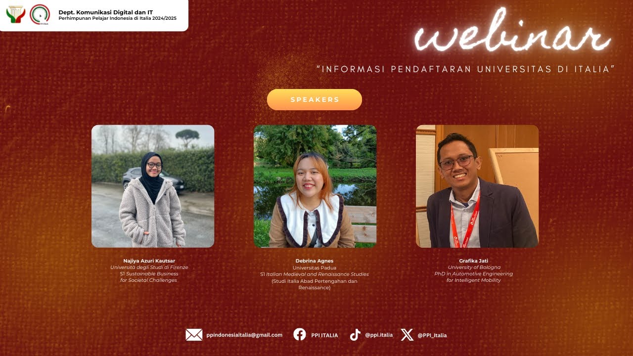 Webinar Pendaftaran Universitas di Italia - 2024/2025