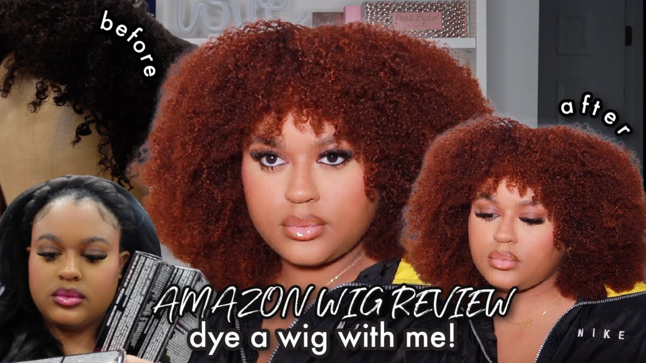 from BLACK to GINGER 🤯 dye an Amazon Wig with ME! | Courtney Jinean