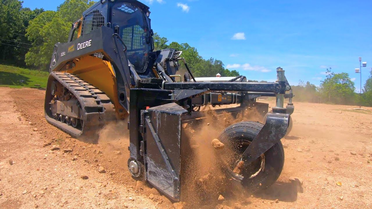 Removing Rocks with a Harley Rake to Prep for a Sod Install
