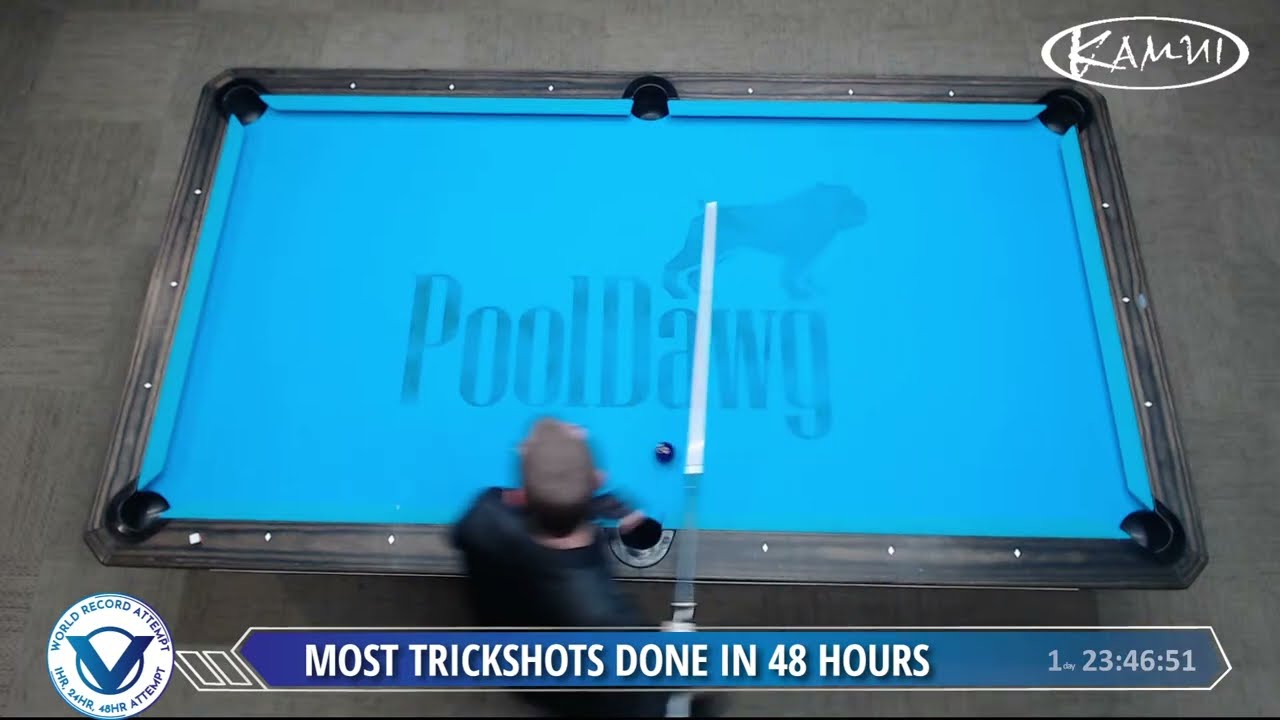 48 HOURS POOL TRICKSHOT - WORLD RECORD ATTEMPTS! PART 1