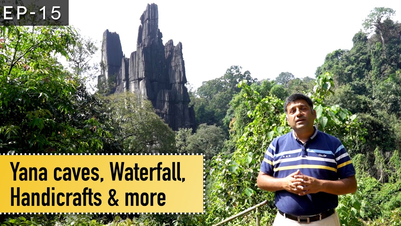 EP 15 Yellapur to Murudeshwar | Yaana caves, Vibhuti falls, Kumta handicrafts