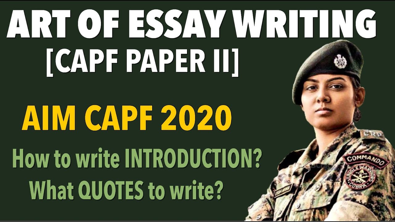 Art of ESSAY WRITING || CAPF 2020 || CAPF Paper 2 || Insight SSB