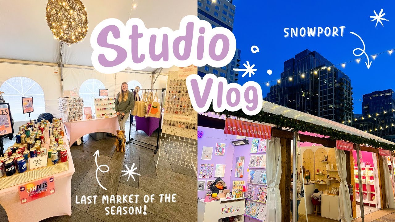 Week In The Life Of A Small Business Owner // my last 2023 market, packing orders, + making stickers