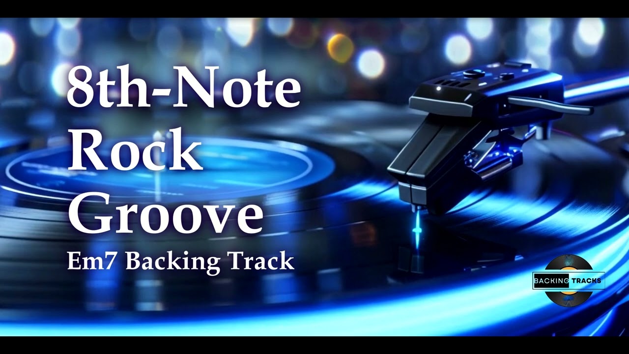 8th-Note Rock Groove | Em7 Backing Track