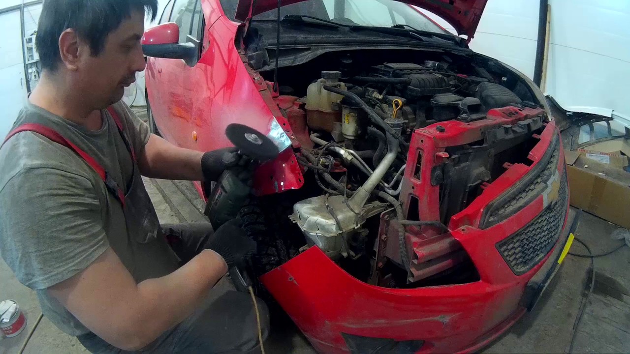 Шевроле Спарк ремонт кузова и окраска в Нижнем Новгороде . Chevrolet Spark body repair.